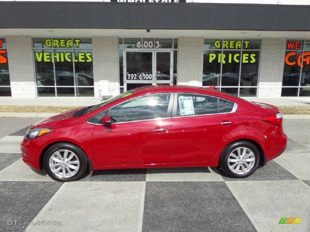 Crimson Red Kia Forte