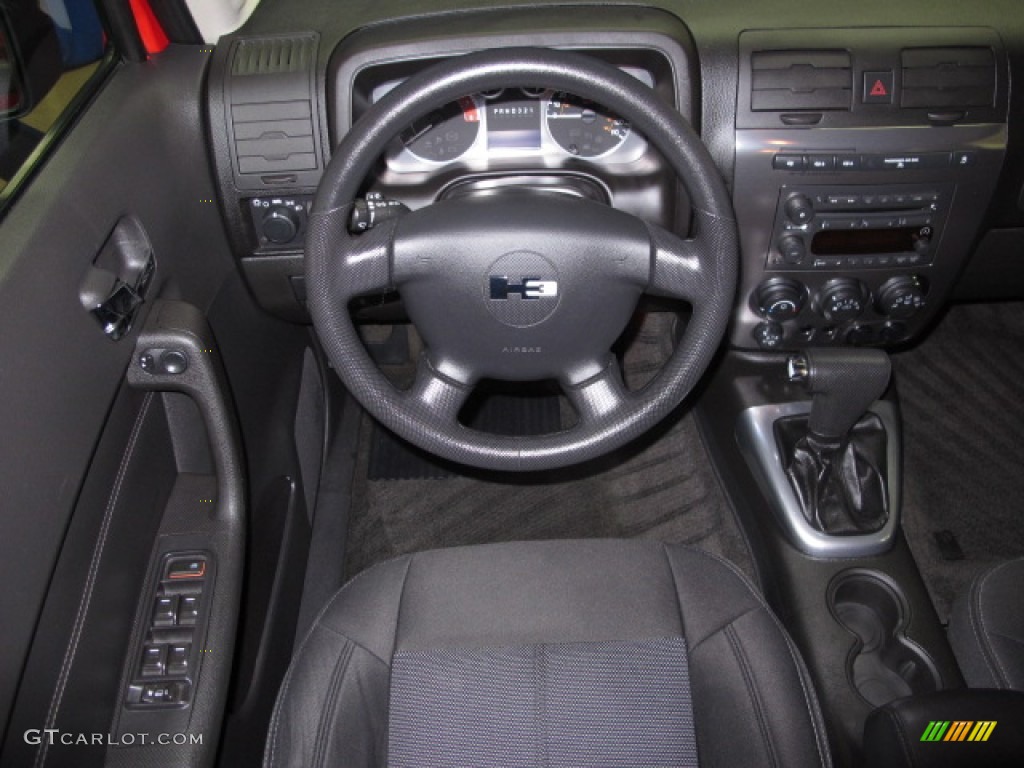 2006 Hummer H3 Standard H3 Model Ebony Black Dashboard Photo #91019615