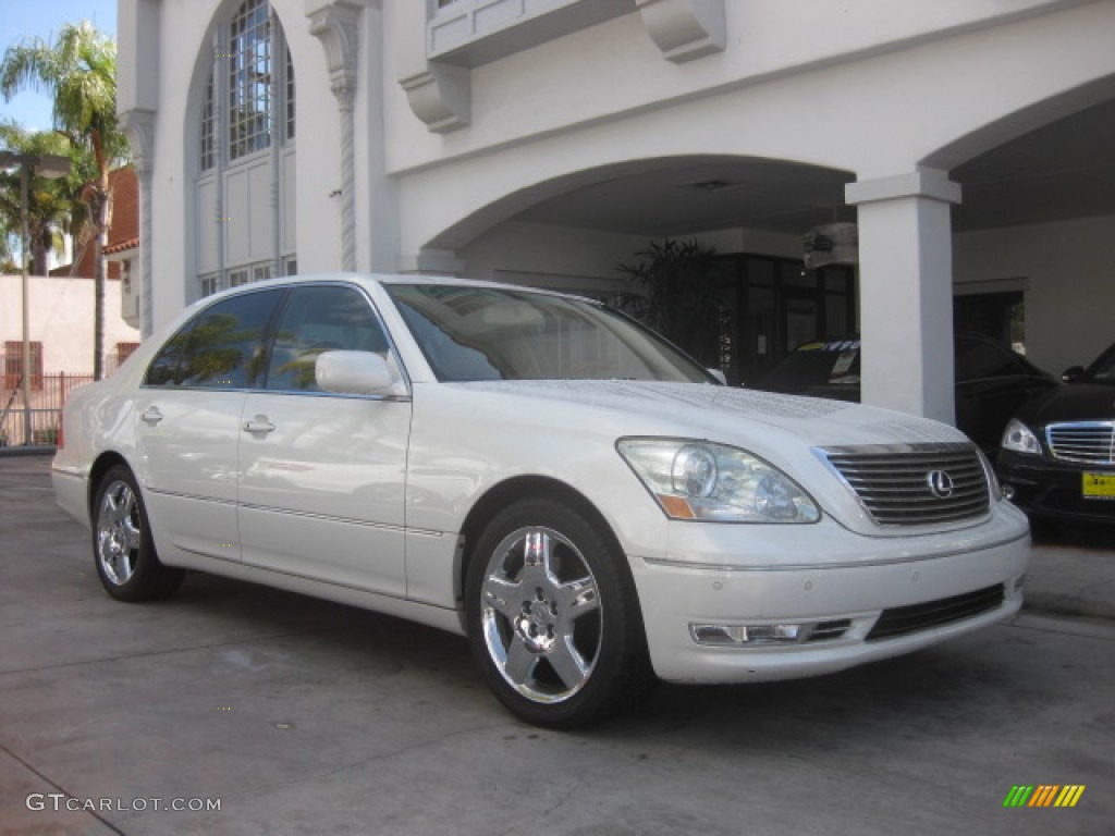 2005 LS 430 Sedan - Crystal White / Cashmere photo #24