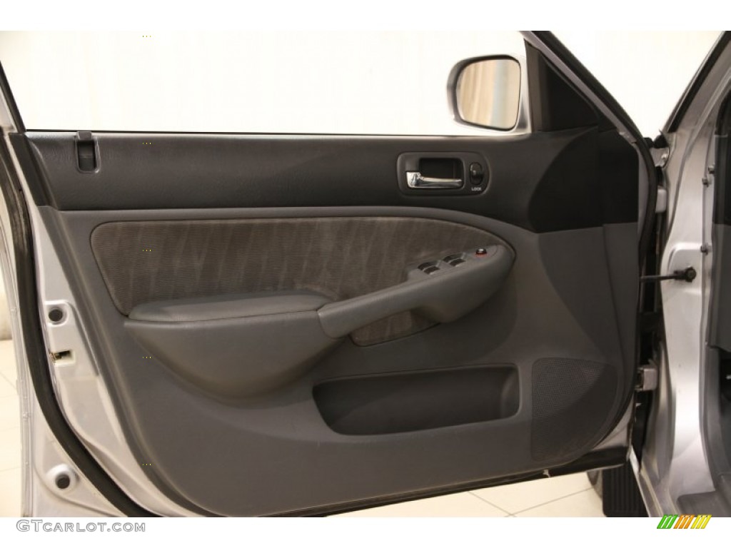 2005 Honda Civic EX Sedan Gray Door Panel Photo #91020068