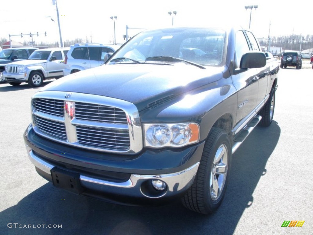 2005 Ram 1500 ST Quad Cab 4x4 - Patriot Blue Pearl / Dark Slate Gray photo #3