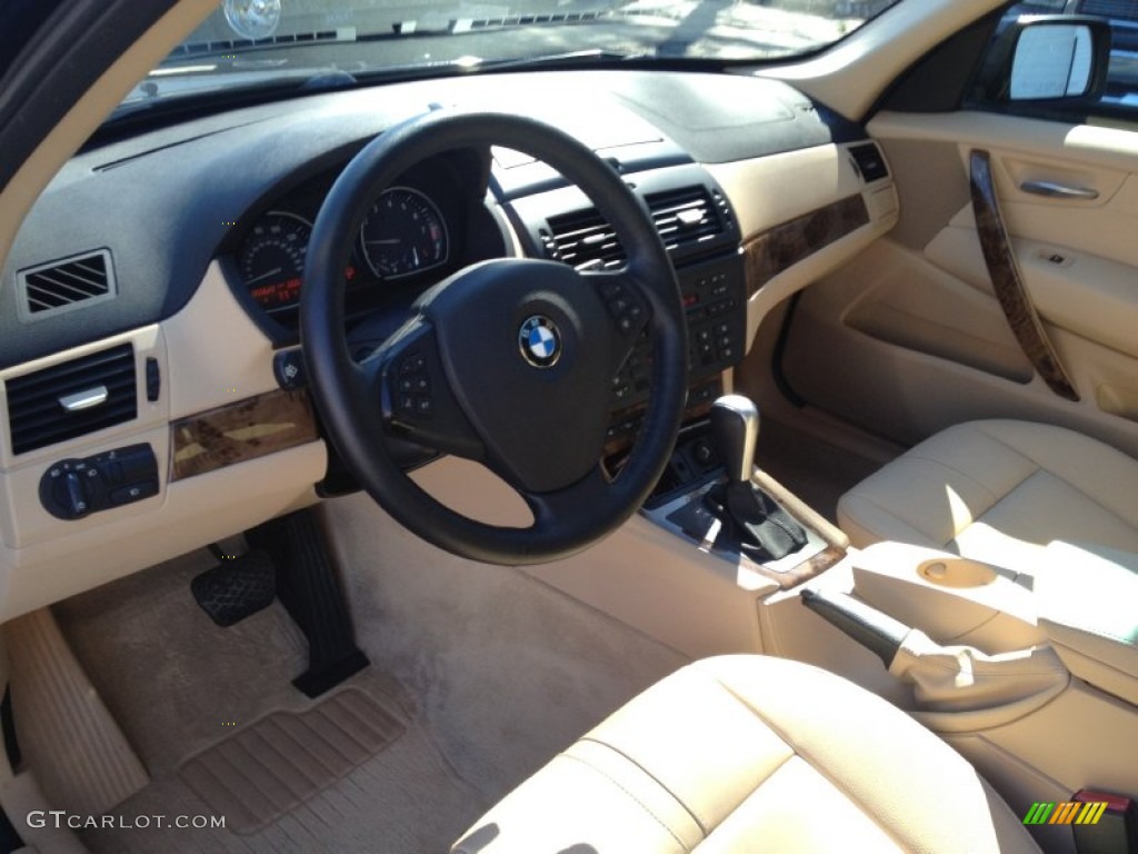 2008 X3 3.0si - Monaco Blue Metallic / Sand Beige/Black Nevada Leather photo #24