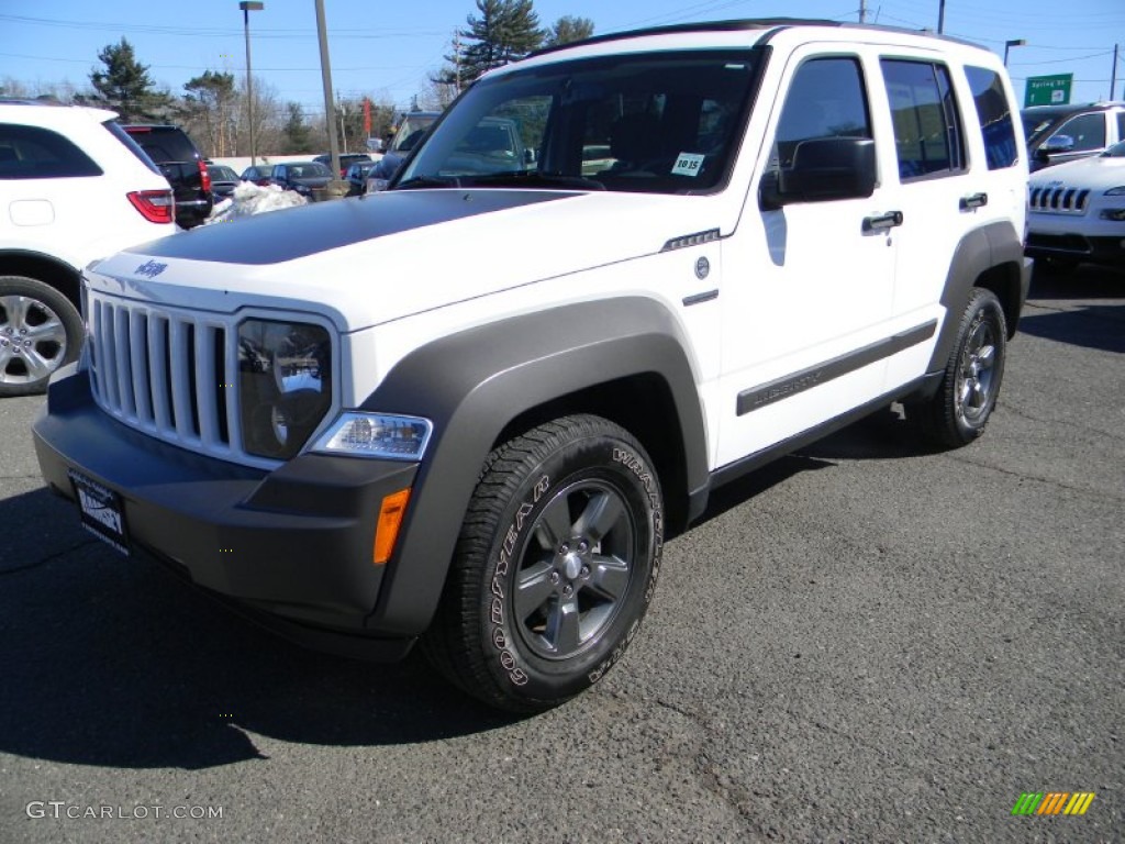 2011 Liberty Renegade 4x4 - Bright White / Dark Slate Gray photo #1