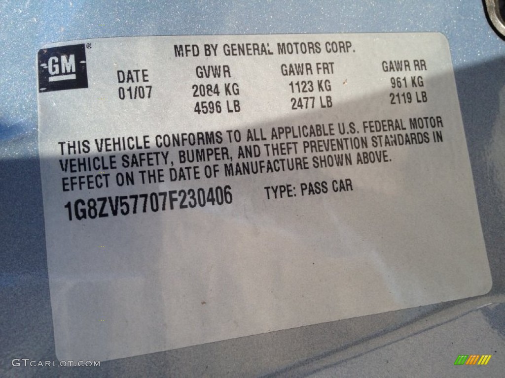 2007 Aura XR - Ocean Mist Metallic / Morocco Brown photo #8