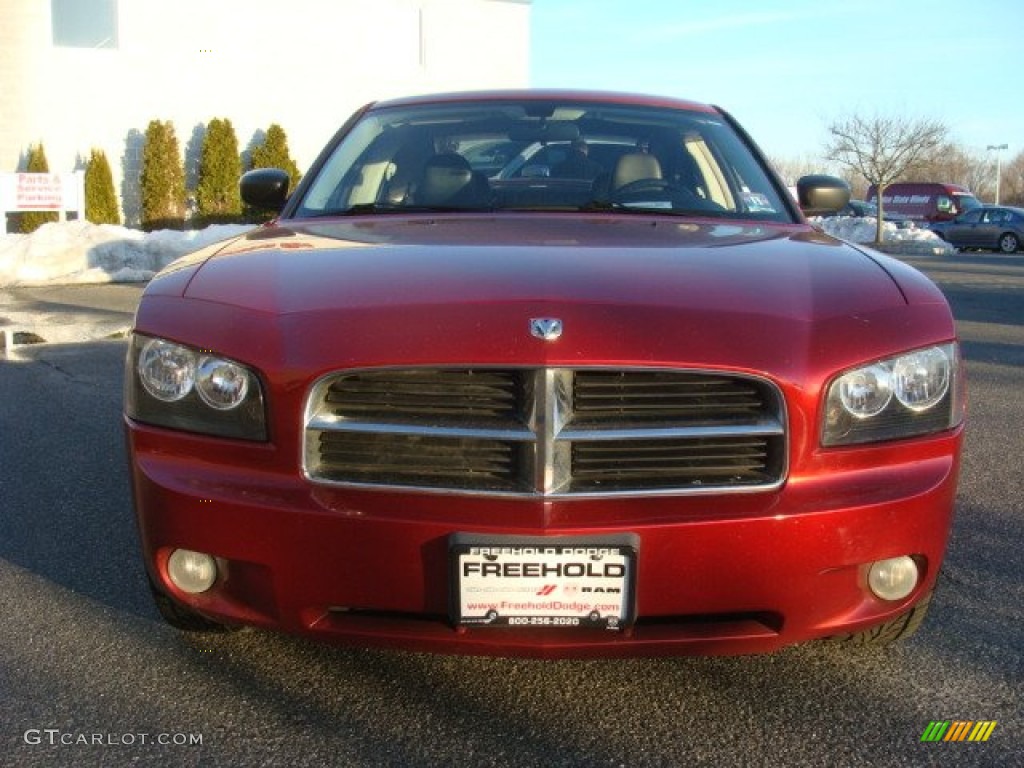 2009 Charger SXT AWD - Inferno Red Crystal Pearl / Dark Slate Gray photo #2