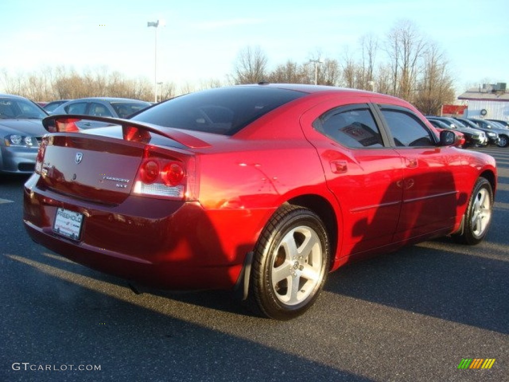2009 Charger SXT AWD - Inferno Red Crystal Pearl / Dark Slate Gray photo #4