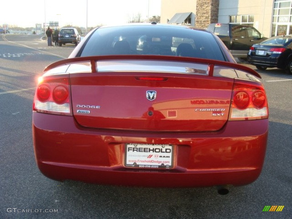 2009 Charger SXT AWD - Inferno Red Crystal Pearl / Dark Slate Gray photo #5