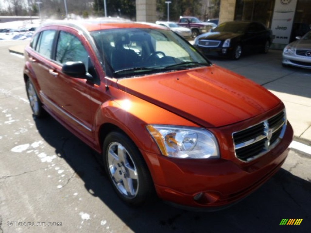 2007 Caliber R/T AWD - Sunburst Orange Pearl / Pastel Pebble Beige photo #2