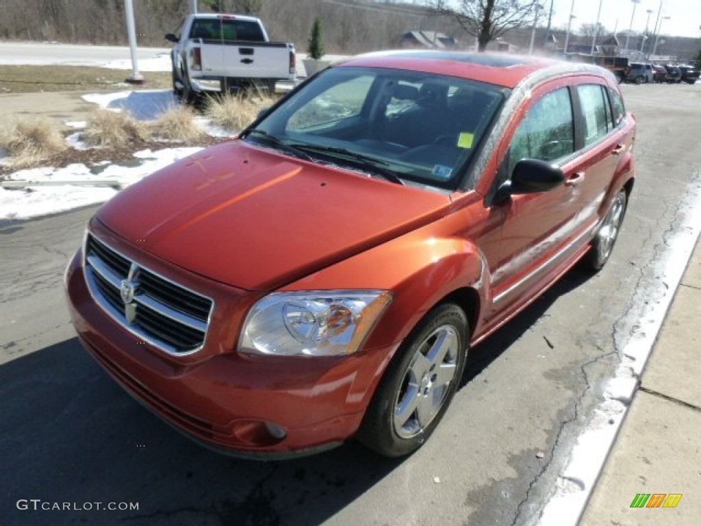 2007 Caliber R/T AWD - Sunburst Orange Pearl / Pastel Pebble Beige photo #4