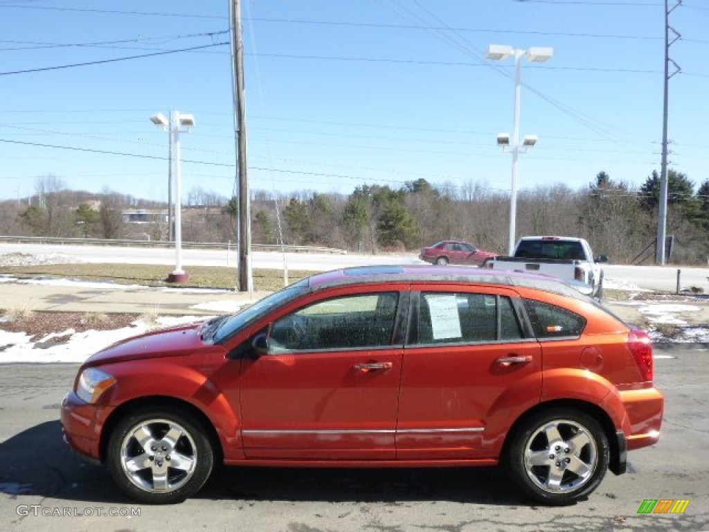 2007 Caliber R/T AWD - Sunburst Orange Pearl / Pastel Pebble Beige photo #5