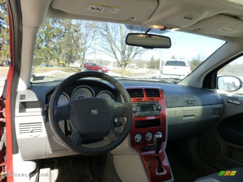 2007 Caliber R/T AWD - Sunburst Orange Pearl / Pastel Pebble Beige photo #14