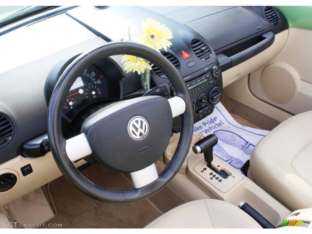2005 New Beetle GLS Convertible - Cyber Green Metallic / Cream Beige photo #5