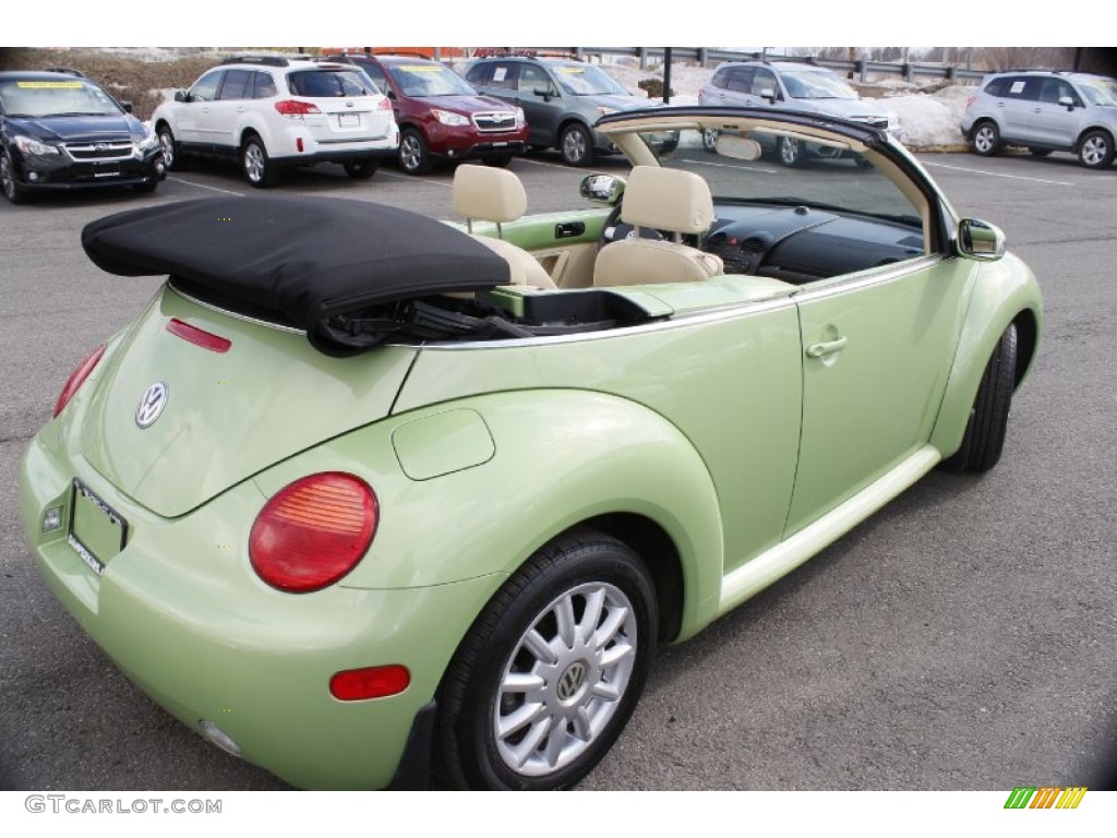 2005 New Beetle GLS Convertible - Cyber Green Metallic / Cream Beige photo #6