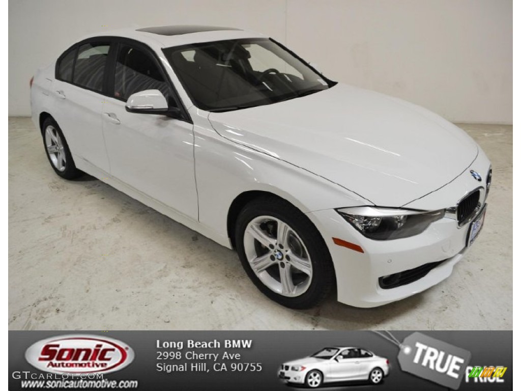 2014 3 Series 320i Sedan - Alpine White / Black photo #1