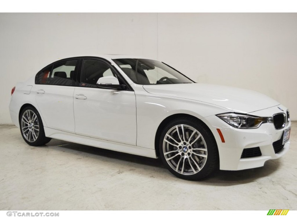 2014 3 Series 335i Sedan - Alpine White / Black photo #2