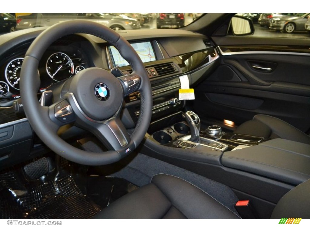 Black Interior 2014 BMW 5 Series 535d Sedan Photo #91034099