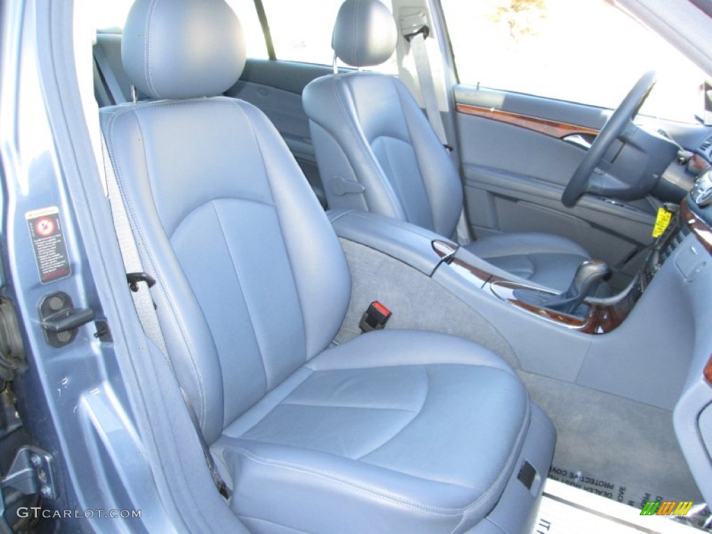 2004 E 320 4Matic Sedan - Platinum Blue Metallic / Pacific Blue photo #14