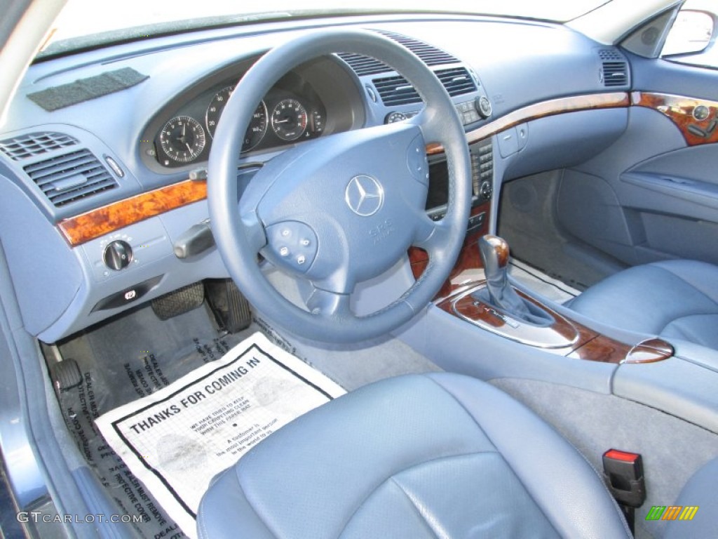 2004 E 320 4Matic Sedan - Platinum Blue Metallic / Pacific Blue photo #15