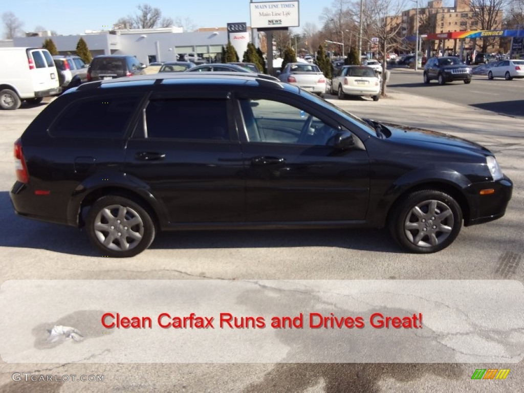 2007 Forenza Wagon - Fantasy Black Metallic / Grey photo #2
