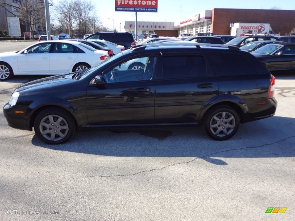 2007 Forenza Wagon - Fantasy Black Metallic / Grey photo #8