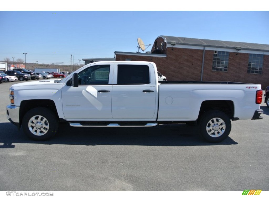 Summit White 2015 Chevrolet Silverado 3500HD LT Crew Cab 4x4 Exterior Photo #91043078
