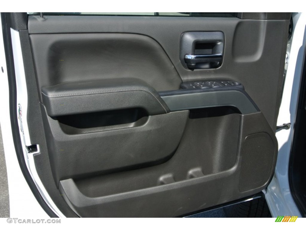 2015 Chevrolet Silverado 3500HD LT Crew Cab 4x4 Jet Black Door Panel Photo #91043126