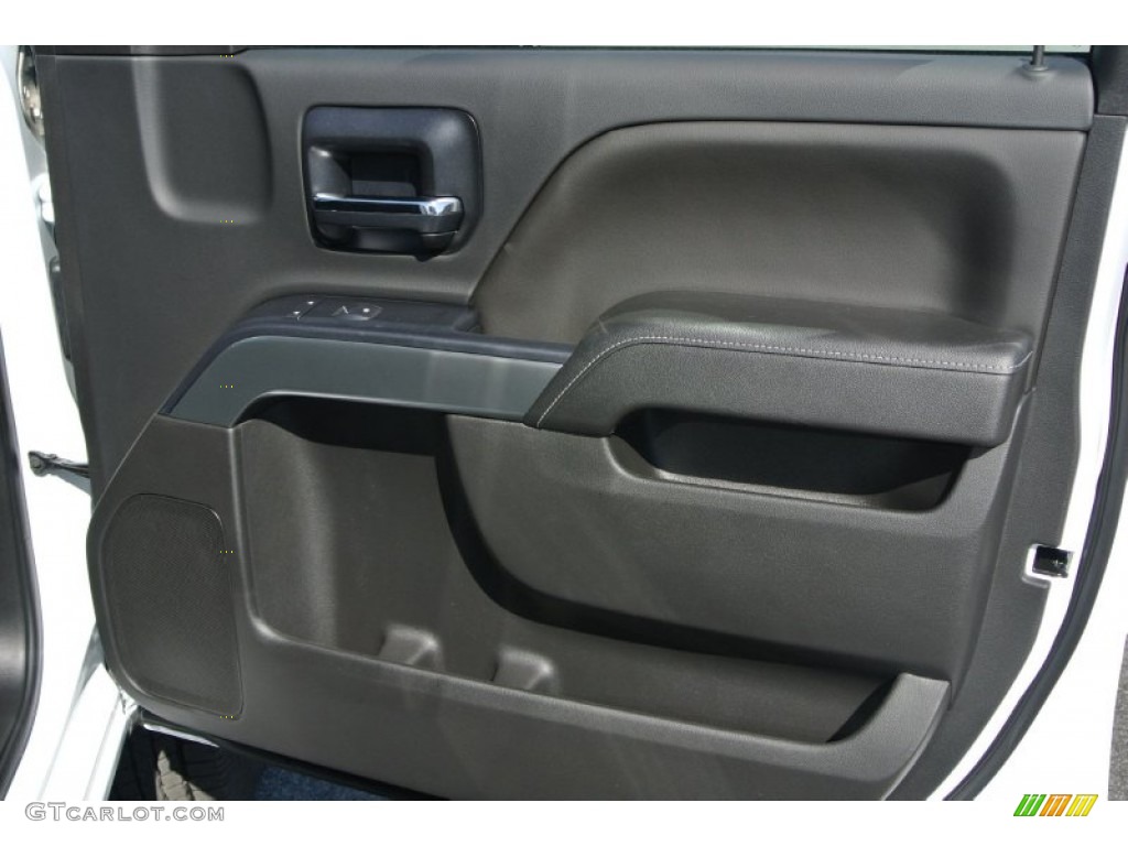 2015 Chevrolet Silverado 3500HD LT Crew Cab 4x4 Jet Black Door Panel Photo #91043210