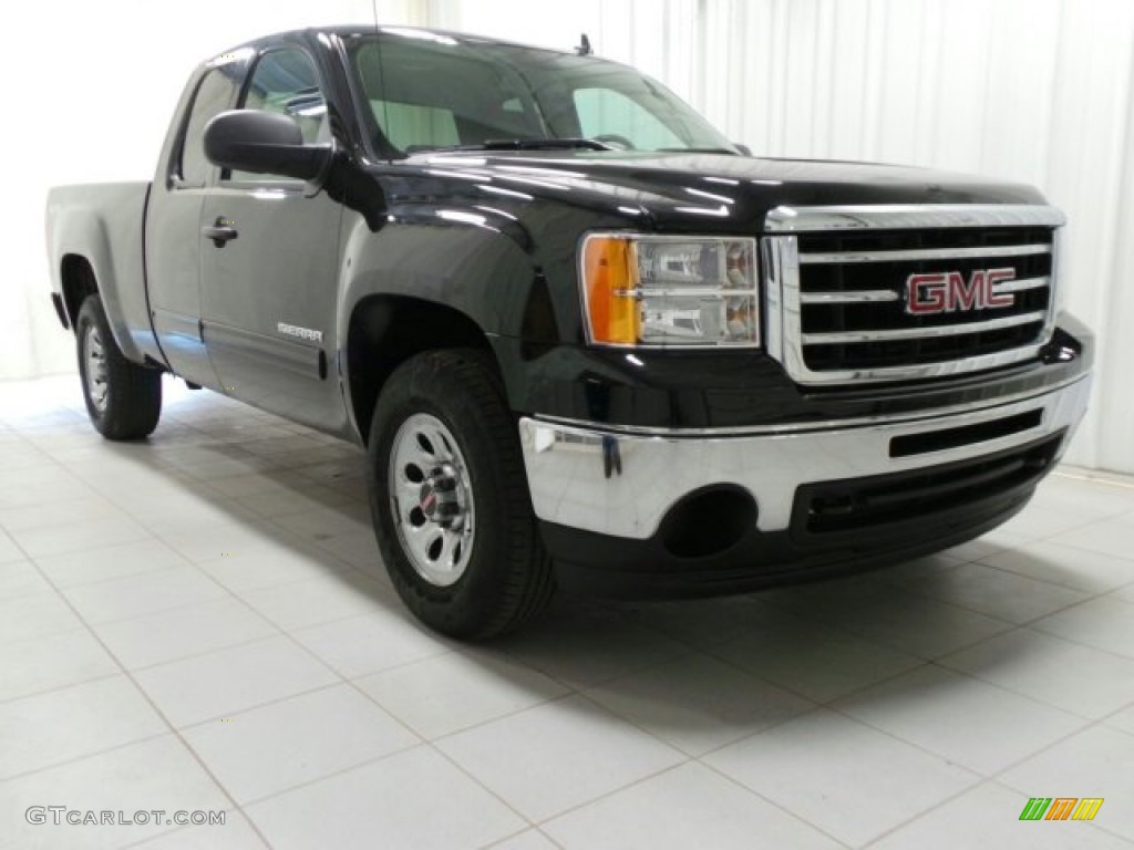 2012 Sierra 1500 SL Extended Cab 4x4 - Onyx Black / Dark Titanium photo #1