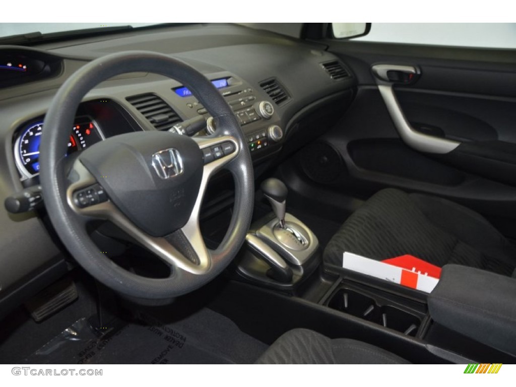 2010 Civic EX Coupe - Crystal Black Pearl / Gray photo #12