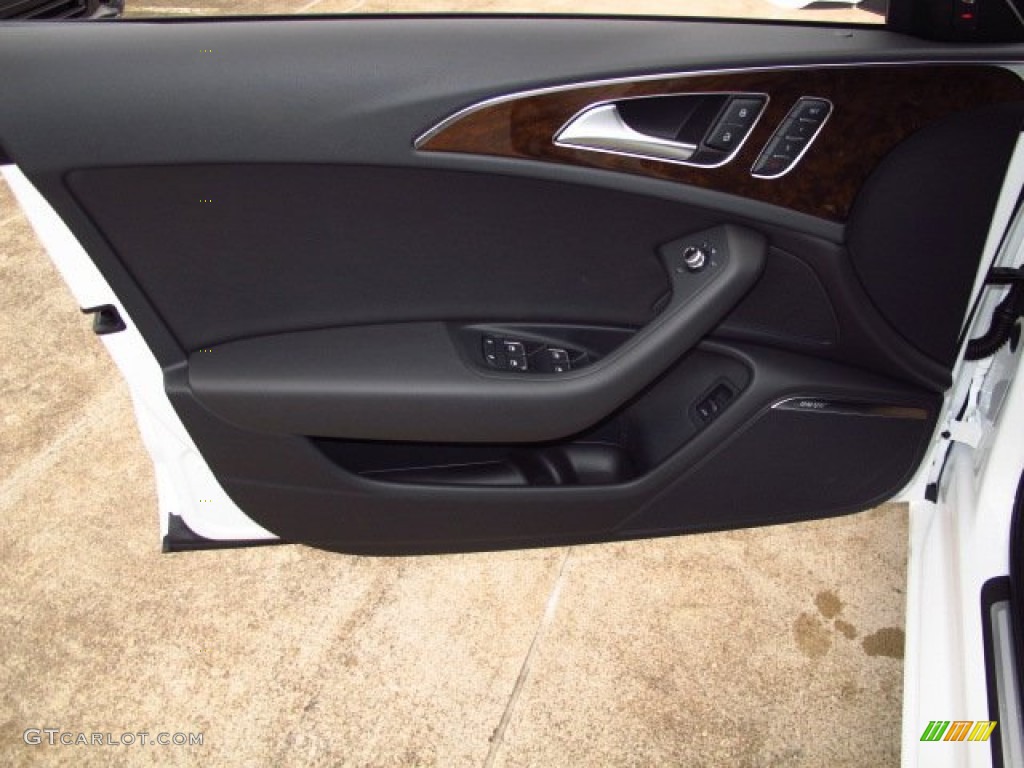 2014 Audi A6 3.0T quattro Sedan Black Door Panel Photo #91050897