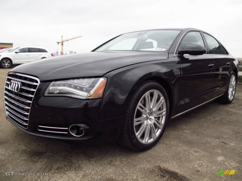 Phantom Black Pearl Effect 2014 Audi A8 4.0T quattro Exterior Photo #91051369