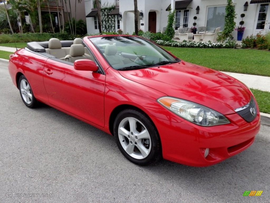Absolutely Red 2005 Toyota Solara SLE V6 Convertible Exterior Photo #91051389