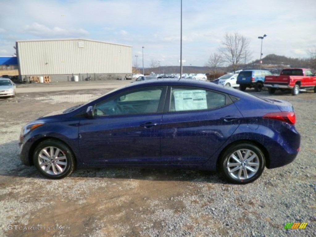 2014 Elantra SE Sedan - Blue / Gray photo #4