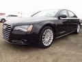 Phantom Black Pearl Effect 2014 Audi A8 L 4.0T quattro Exterior