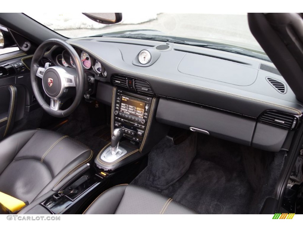 2011 Porsche 911 Turbo S Cabriolet Black Dashboard Photo #91052247