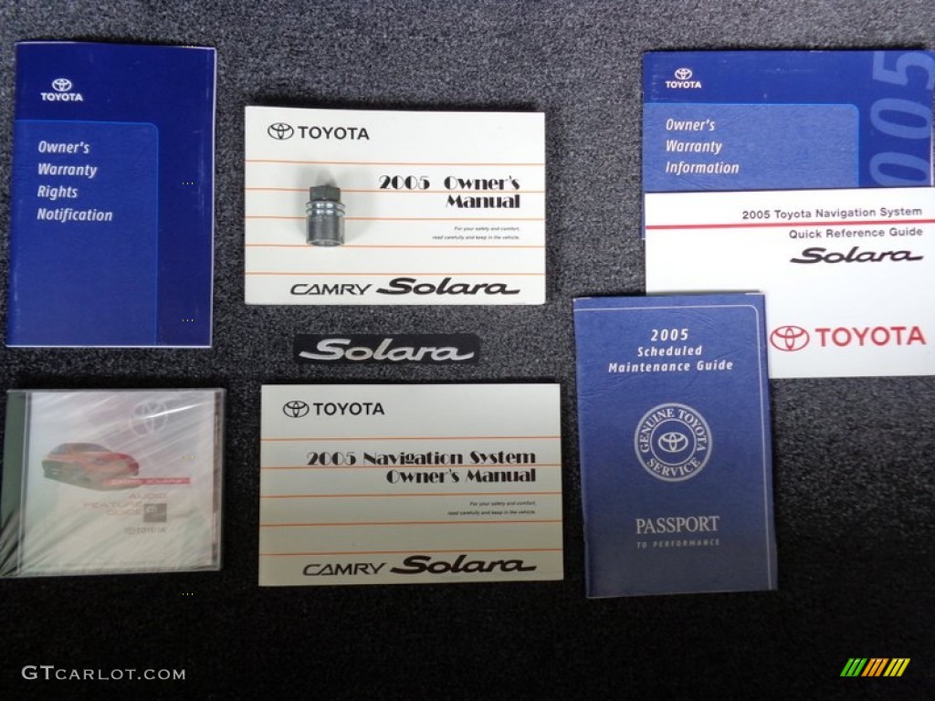 2005 Toyota Solara SLE V6 Convertible Books/Manuals Photos