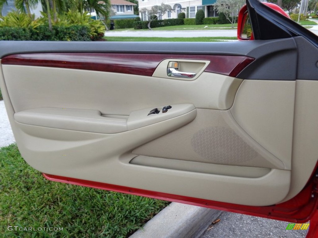 2005 Toyota Solara SLE V6 Convertible Ivory Door Panel Photo #91053078