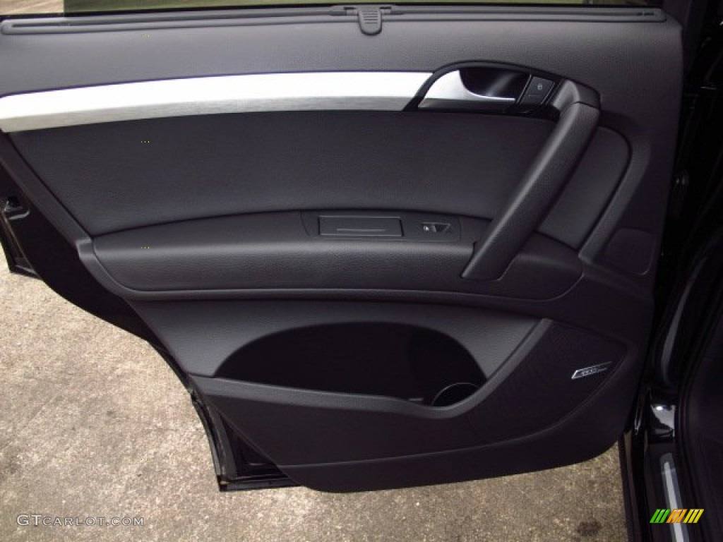 2014 Audi Q7 3.0 TFSI quattro S Line Package Black Door Panel Photo #91053180