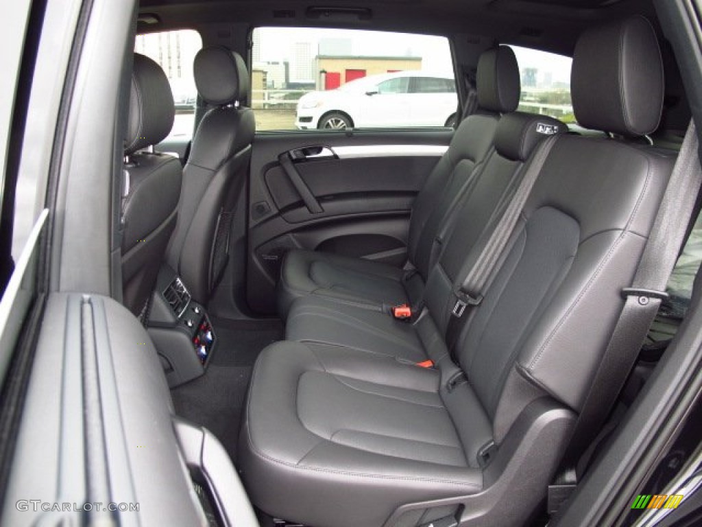 Black Interior 2014 Audi Q7 3.0 TFSI quattro S Line Package Photo #91053216