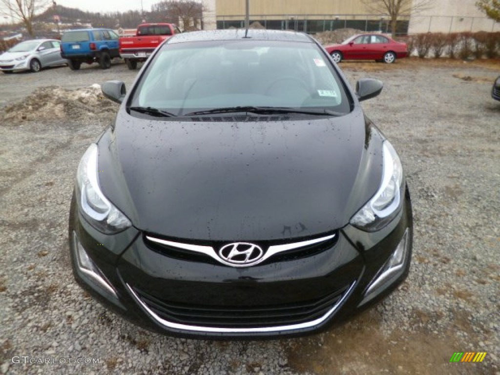 2014 Elantra SE Sedan - Black / Gray photo #2