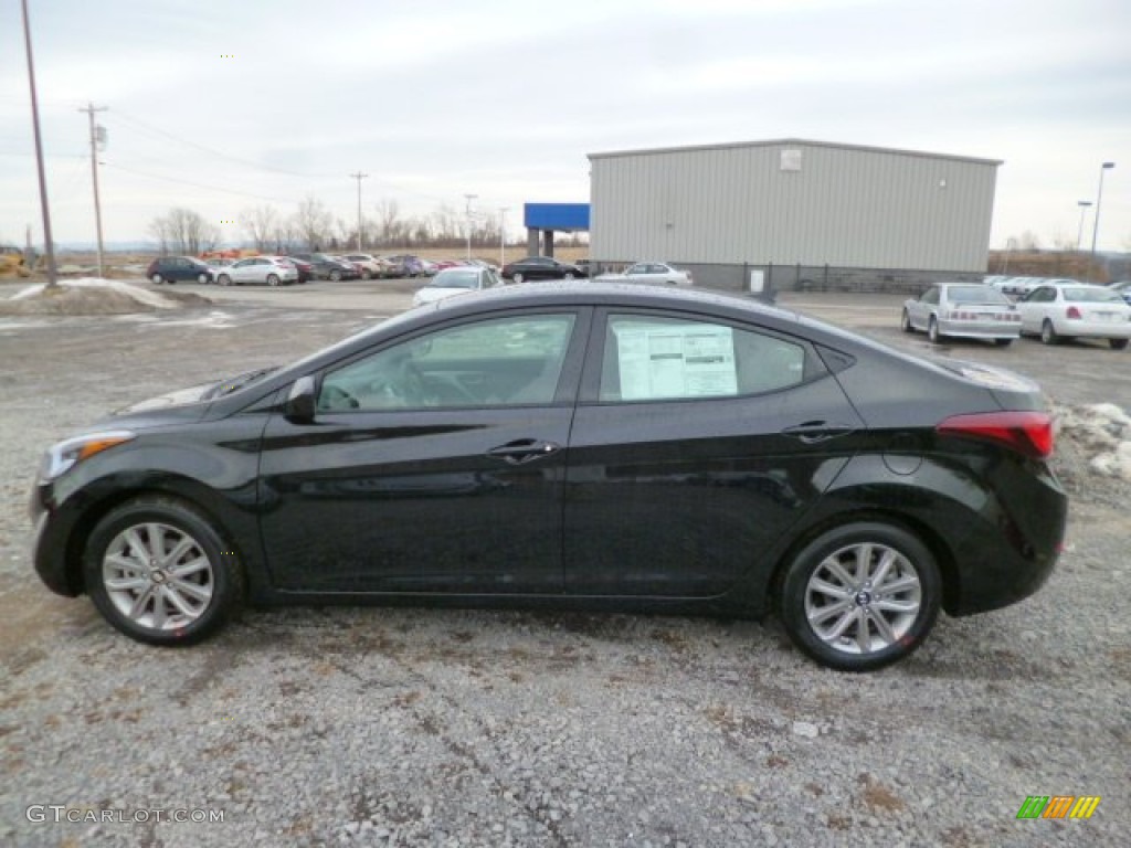 2014 Elantra SE Sedan - Black / Gray photo #4