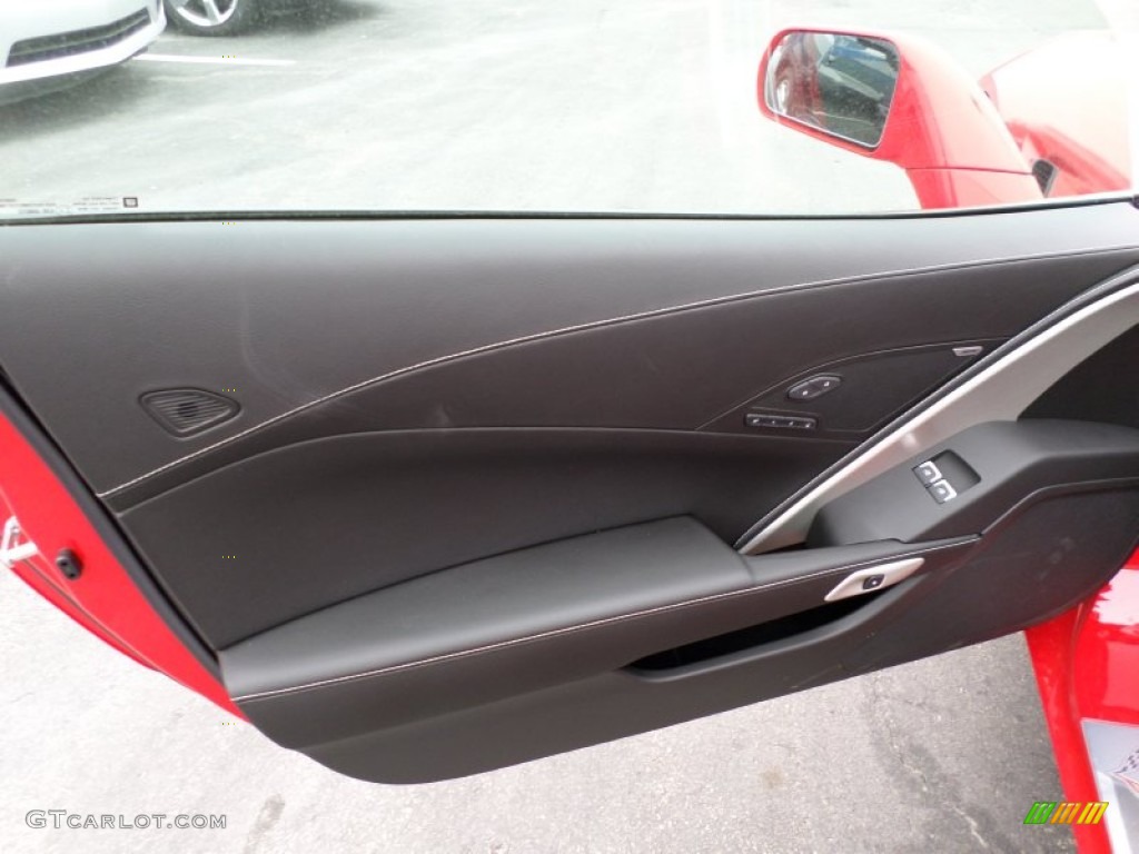 2014 Chevrolet Corvette Stingray Convertible Jet Black Door Panel Photo #91054173