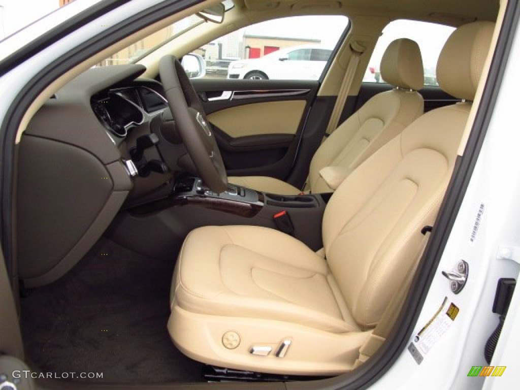 2014 A4 2.0T Sedan - Glacier White Metallic / Velvet Beige/Moor Brown photo #10