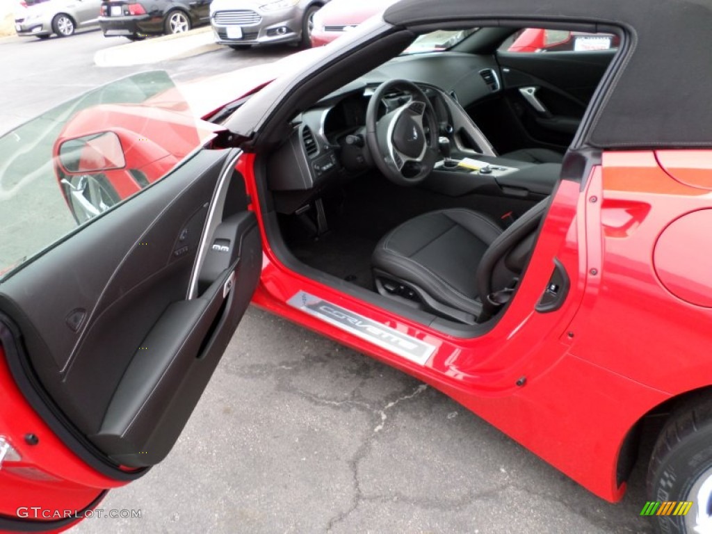 Jet Black Interior 2014 Chevrolet Corvette Stingray Convertible Photo #91054215