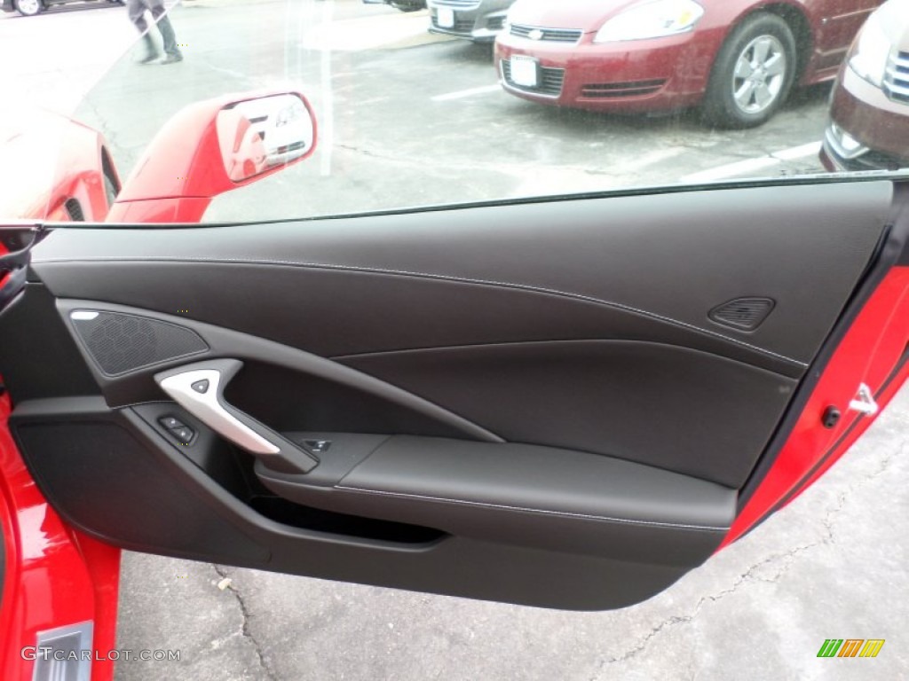 2014 Chevrolet Corvette Stingray Convertible Jet Black Door Panel Photo #91054263