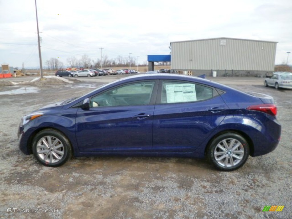 2014 Elantra SE Sedan - Blue / Gray photo #4