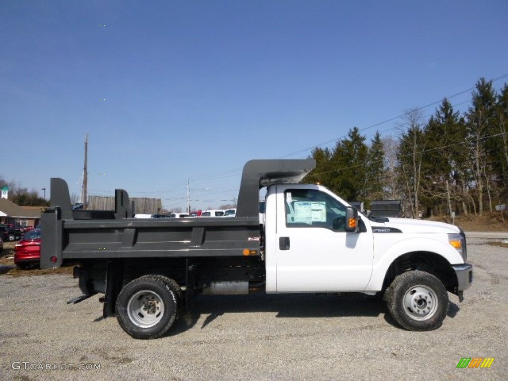 2014 F350 Super Duty XL Regular Cab 4x4 Dump Truck - Oxford White / Steel photo #1