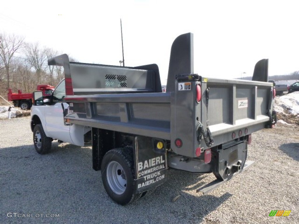 2014 F350 Super Duty XL Regular Cab 4x4 Dump Truck - Oxford White / Steel photo #6