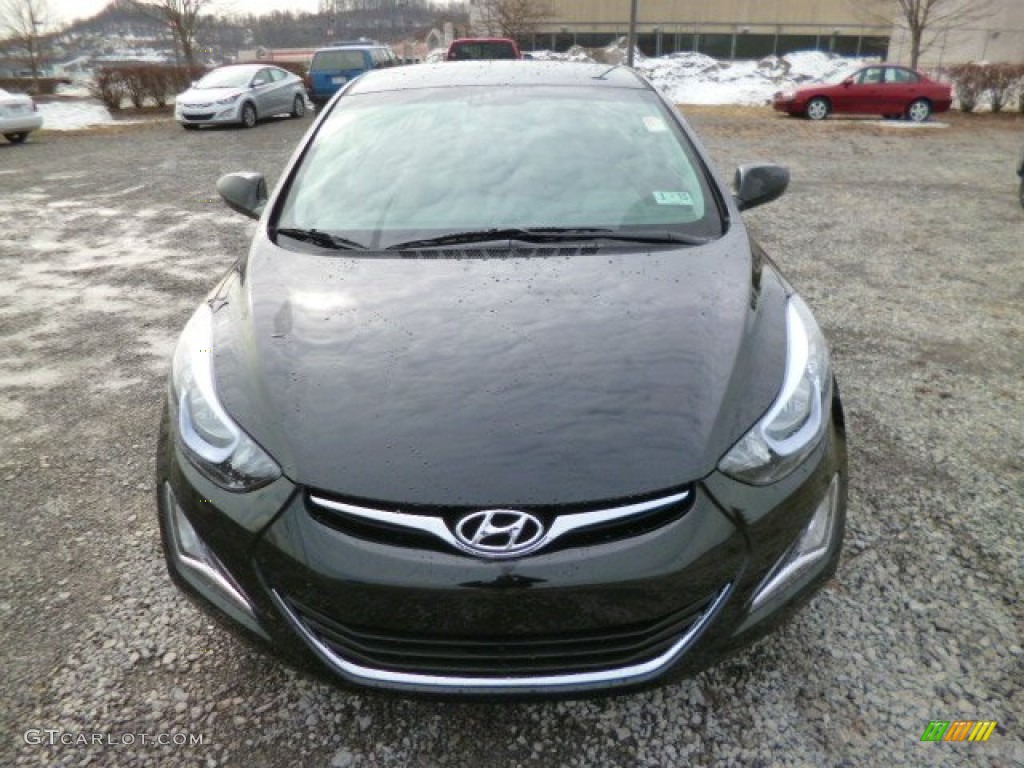 2014 Elantra SE Sedan - Black / Gray photo #2