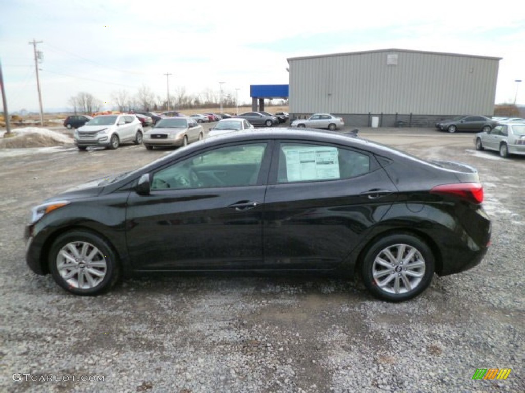 2014 Elantra SE Sedan - Black / Gray photo #4